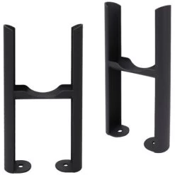 Floor Mounting Radiator Leg Kit For 3 Column Traditional Radiator Black