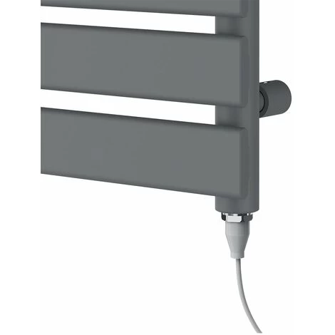 Prefilled Electric Heated Towel Rail Flat Panel Anthracite 650x400mm 300W - Image 4