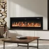 Livingandhome LED Recessed Wall Mounted Freestanding Electric Fireplace 9 Flame Colors With Remote Control,40 Inch