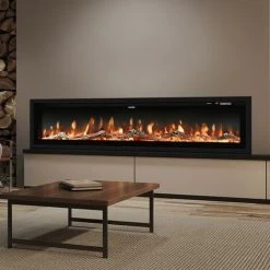 Livingandhome LED Recessed Wall Mounted Freestanding Electric Fireplace 9 Flame Colors With Remote Control,60 Inch