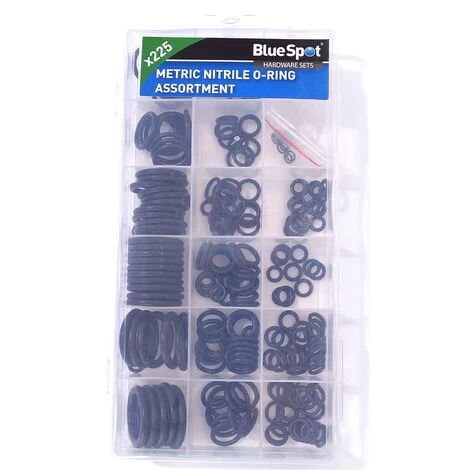 BlueSpot 225pc Assorted DIY Plumbing Sink Sealers Metric Nitrile O-Ring Set - Image 2