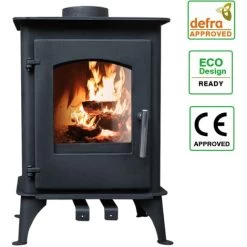 5KW Multifuel Stove Log Burner Woodburning Fireplace Defra Approved Eco Design