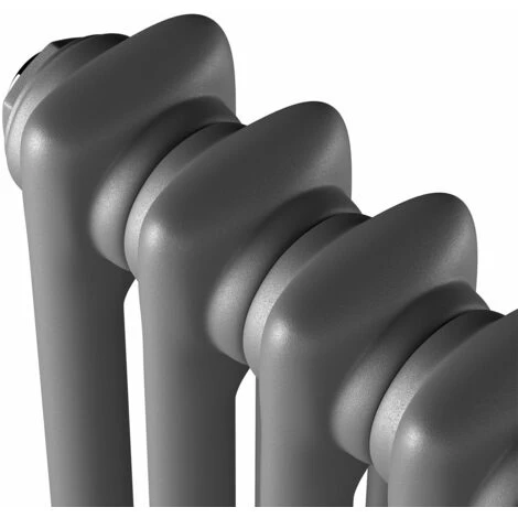 WarmeHaus Traditional Cast Iron Style Radiator Anthracite Horizontal Double Panel 300x425mm - Image 3