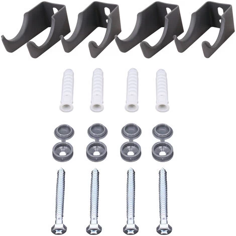 WarmeHaus Traditional Cast Iron Style Radiator Anthracite Horizontal Double Panel 300x425mm - Image 4