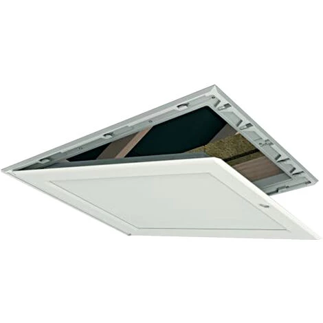 Manthorpe Large Opening Hinged Drop Down Loft Access Door (White) - 562 X 726mm (50mm EPS)
