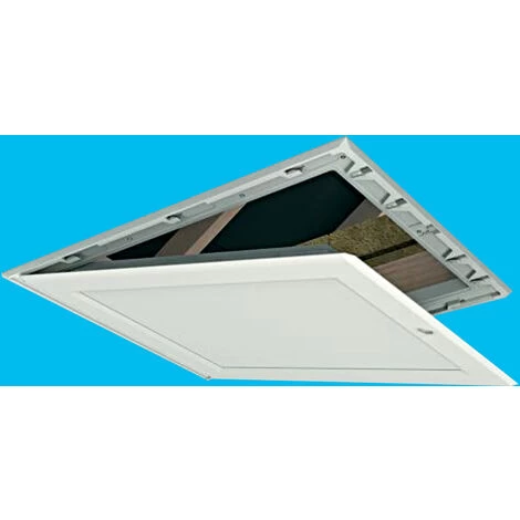 Manthorpe Large Opening Hinged Drop Down Loft Access Door (White) - 562 X 726mm (50mm EPS) - Image 3