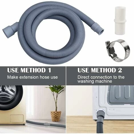 Drain Hose,Washing Machine Extension Kit,Washing Machine Drain Hose,Universal Drain Hose,Water Drain Hose,Washing Machine Hose(2m) - Image 4
