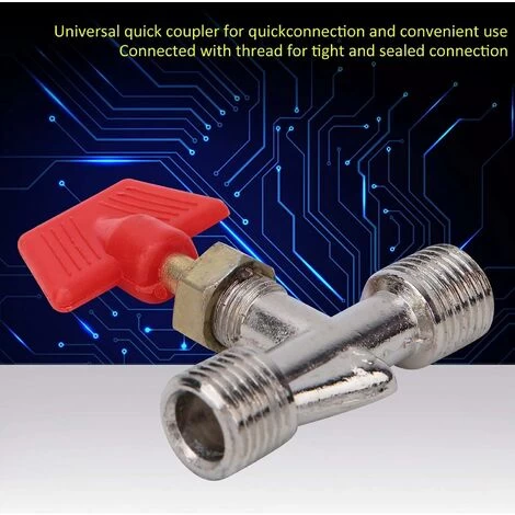 1/4in Needle Valve, 5pcs Brass Float Ball Valve Structure Replacement Air Compressor Needle Valve For Air Compressor - Image 4