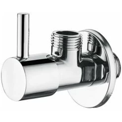 Regulating Stop Valve With Handle, Angle Valve (1/2) For Kitchen And Bathroom, Chrome