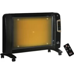 HOMCOM Mica Electric Space Heater, Portable Heater, 2 Heat Settings, 15-40°C