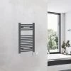 WarmeHaus NEX Bluetooth Thermostatic Electric Heated Towel Rail Curved Grey 700 X 400mm 400w