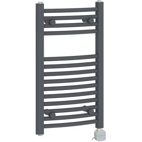 WarmeHaus NEX Bluetooth Thermostatic Electric Heated Towel Rail Curved Grey 700 X 400mm 400w - Image 2