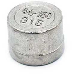 G3/8 BSP Female Round Pipe End Blanking Cap 316 Stainless Steel