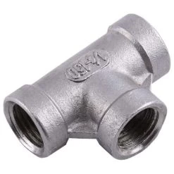 Hose Fitting 3 Way Quick Coupler Stainless Steel Tee Fitting 1/4'' NPT Pipe Fittings,2pcs（DN8）