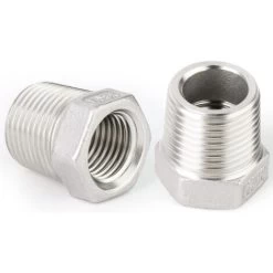 2 Pieces 304 Stainless Steel Reducing Hex Bushing, Male X Female Threaded Fitting，3/4 Female To 1/2 Male BSP Hose Adapter Fitting