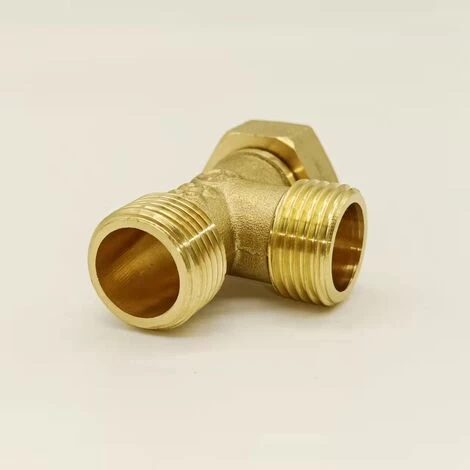 Tee Brass Male Male Female Rotating Nut To Screw (1/2) - Image 2