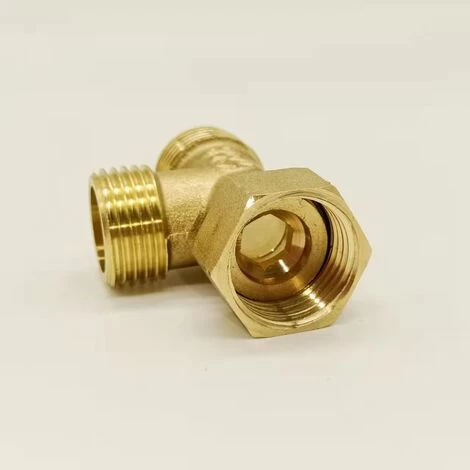 Tee Brass Male Male Female Rotating Nut To Screw (1/2) - Image 3