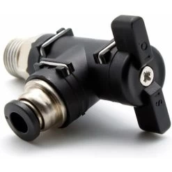 6mm Air Hose Connector And 1/4 Inch Thread, Pneumatic Connector, Black Right Angle Air Flow Control Valve, Can Be Used To Control Pipeline Gas