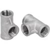 2pcs 1/2-150T NPT Stainless Steel Tee Pipe Fittings T-Type Plumbing Adapter Connector Threaded Cast Iron Pipe Fittings