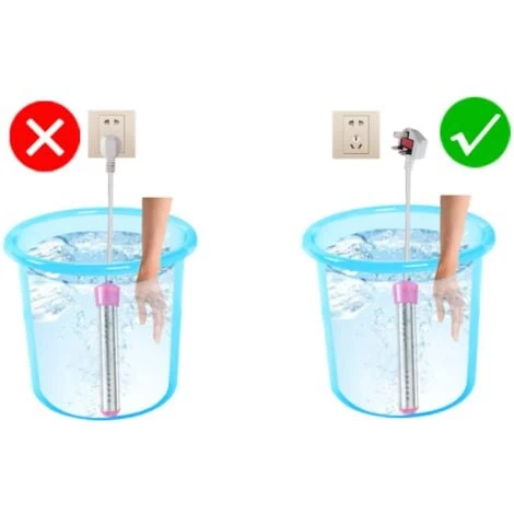 2500W Electric Water Heater With Immersion Voltage, Swimming Pool Water Heater, Portable Water Heater, Suitable For Ponds, Buckets,230V(Black) - Image 4