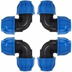 PE 25 Equal Plastic Elbow For Polyethylene Pipe Pipe ø 25,Water Hose Elbow Connector PE Plastic Quick Coupling Accessories For Drinking Water Purifiers(ø 25)