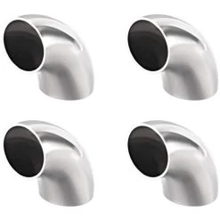 Sourcing Map 304 Stainless Steel Pipe Fitting Long Radius 90 Degree Elbow Butt-Weld Outside Diameter Mm, 1-1/4,4pcs