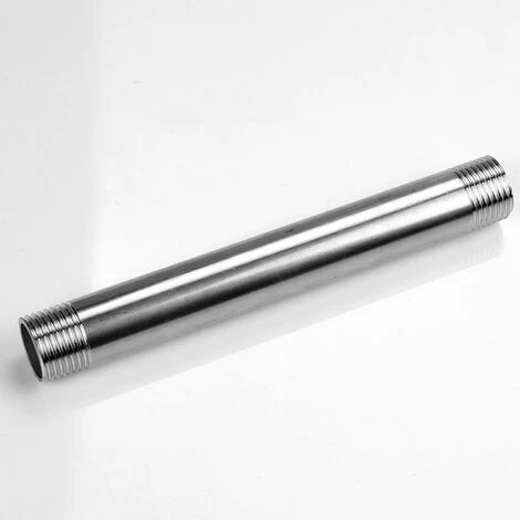 Nipple - Stainless Steel Tube And Pipe Fittings SS304 150mm BSP 1/2 Male X Male Threaded Pipe Fittings (1Pc) (Size : 1/2BSP)