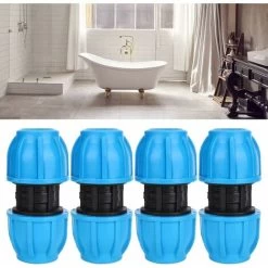 Pcs PE Plastic 25mm To 25mm Straight Water Pipe Connector PPR PE PVC Pipe Connection Fitting