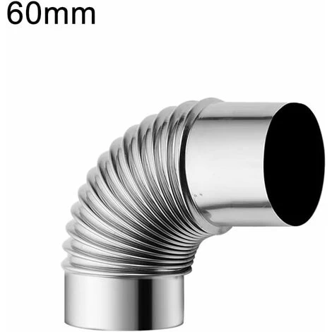 Stainless Steel 90 Degree Elbow Chimney Pipe For Smoke Stove,60mm