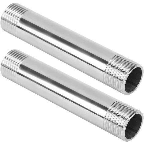 Nipple - Stainless Steel Tube And Pipe Fittings 98mm BSP 3/4 Male X Male Threaded Pipe Fittings (2Pc) (Size : 3/4BSP) - Image 4