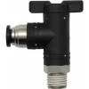 8mm Air Hose Connector And 1/4 Inch Thread, Pneumatic Connector, Black Right Angle Air Flow Control Valve, Can Be Used To Control Pipeline Gas