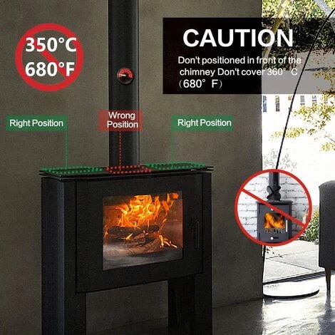 RHAFAYRE 8 Blade Mini Wood Stove Fan Heat Powered Dual Motor Black - Image 3