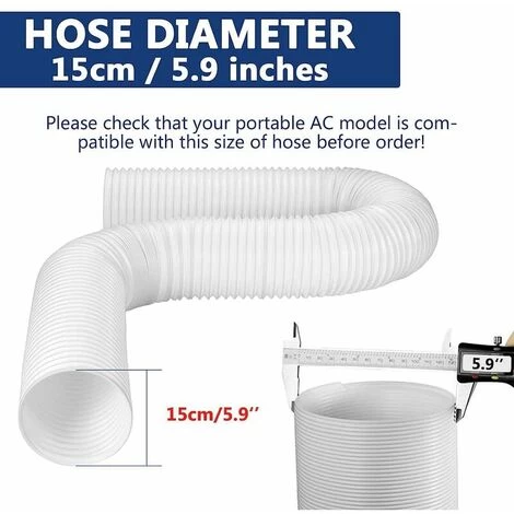 Mobile Air Conditioner Hose, Flexible Pvc Air Exhaust Hose Universal Vent Tube Hose Kit For Mobile Air Conditioner Diameter - Image 4