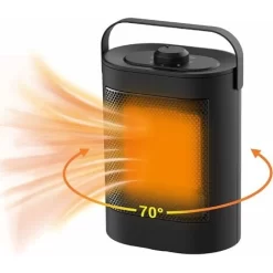 MUFF Fan Heater, Small Portable Electric Heater, Bathroom Fan Heater,with Remote Control,HQ-YND-900D