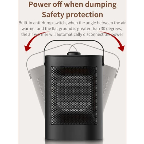 Ceramic Heater Ready Warm Ceramic. 3 Modes, Adjustable Thermostat, Tilt Sensor, Overheat Protection - Image 4