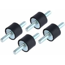 4pcs M6 Anti-vibration Rubber Isolation Mounts Air Compressor Pump Damper Isolator Mount With 20 X 15 Screws