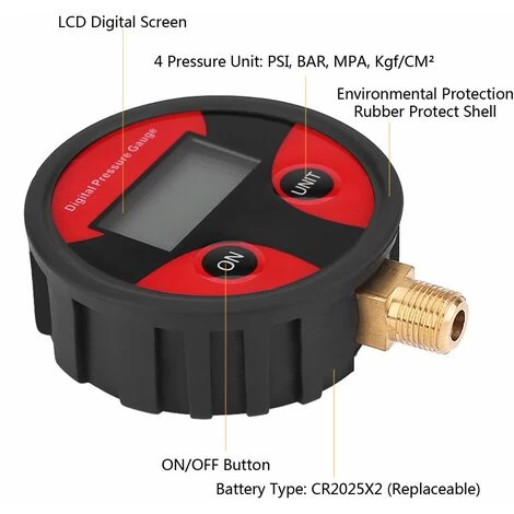Digital Tire Pressure Gauge, LCD Digital Car Tire Pressure Gauge Digital LCD Tire Air Pressure Gauge For Car Truck Motorcycle 0-200PSI - Image 4