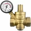 RV Water Pressure Regulator Brass - Adjustable Pressure Reducer Valve W Gauge 3/4, And Inlet Screened Filter DN20 Brass Water Pressure Reducer With Pressure Reducer Valve