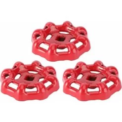 Valve Handwheel Red Iron Valve Handle Ball Valve Shut Off Valve Water Pipe Valve Upper Part Handle 7x7mm 3pcs