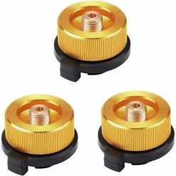 3PCS Gas Cylinder Adapter, Gas Converter Transfer Nozzle Connector For Stove Burner Camping Stove Screw-in Butane Gas Canister
