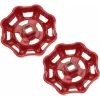 2pcs Red 7x7mm Iron Valve Handwheel Upper Part Handles For Shut Off Valve Angle Seat Valve Straight Seat Valve Seat Valve Water Pipe