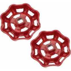2pcs Red 7x7mm Iron Valve Handwheel Upper Part Handles For Shut Off Valve Angle Seat Valve Straight Seat Valve Seat Valve Water Pipe