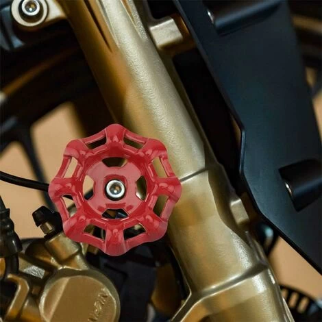 2pcs Red 7x7mm Iron Valve Handwheel Upper Part Handles For Shut Off Valve Angle Seat Valve Straight Seat Valve Seat Valve Water Pipe - Image 3