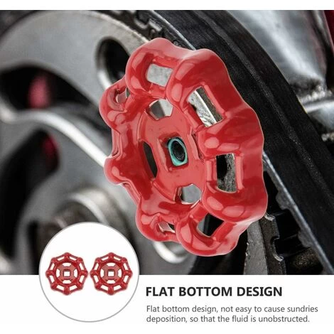 2pcs Red 7x7mm Iron Valve Handwheel Upper Part Handles For Shut Off Valve Angle Seat Valve Straight Seat Valve Seat Valve Water Pipe - Image 4