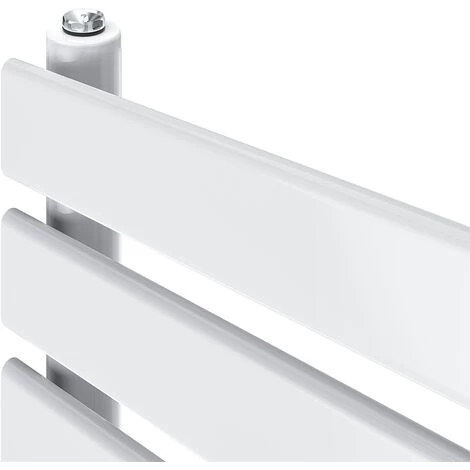 Prefilled Bathroom Flat Panel Thermostatic Electric Heated Towel Rail Warmer Radiator 650x400mm 400W White - Image 3