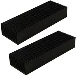 Black Aluminum Radiator 200x69x36mm Dense 27 Tooth Heatsink