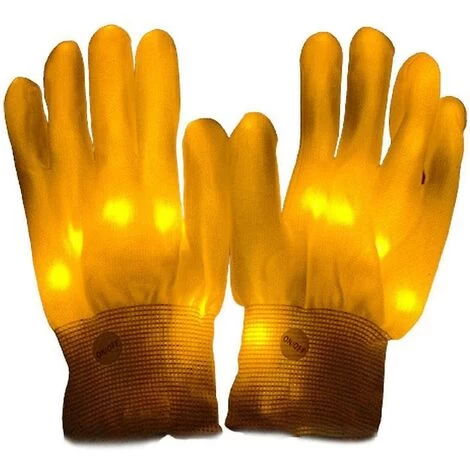 Electro LED Finger Flashing Gloves Light Up Lighting Glow Xmas Rave PartyBlue - Image 2