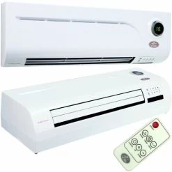 2KW HOT -Electric Over Door Warm & Cool Fan Heater- Air Curtain LED Remote Timer