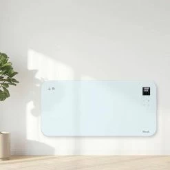 TCP Smart WiFi Electric Glass Panel Heater White 830x450mm 1500w Child Lock