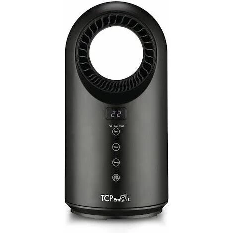 TCP Smart Wifi Heater & Cooling Bladeless Portable Fan 1500W Black Oscillating - Image 2